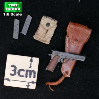 1:6 Scale Soldier Story Wwii Us Infantry Henry Ss059 - Pistol W/ Holster & Pouch