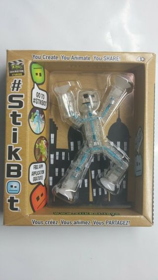 Ultra Rare Zing Stikbot Transparent Action Figure Animation Toy Stick Bot