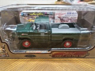 1/18 Scale Dicast 1959 Ford F - 250 4x4 Pick Up In Green By Yat - Ming Mib