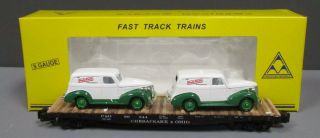American Models 80544 S Scale C&o Flatcar W/ Krispy Kreme Vans - Hi Rail Ln/box