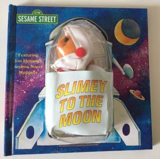 Sesame Street Slimey To The Moon Book With Slimey Finger Puppet