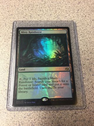 Magic The Gathering Mtg X1 Misty Rainforest Foil Mm17 Nm Never Played Pack Fresh