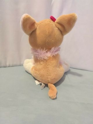 The Petting Zoo Chihuahua Puppy Dog Big Eyes plush doll girl pink bow (A) 4