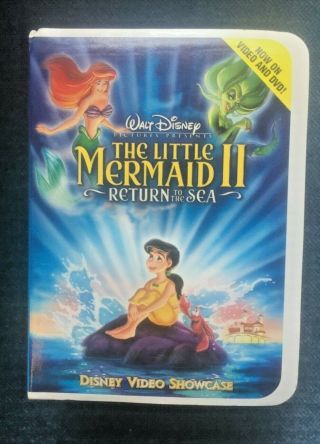 Vintage 2000 Disney Little Mermaid Ii Mcdonalds Happy Meal Toy Figurine Vhs Box