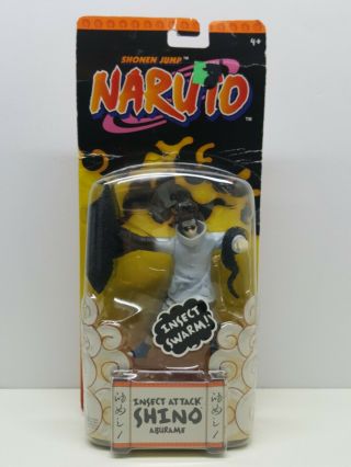2002 Mattel Naruto Shino Aburame Insect Attack 5 " Figure Shonen Jump