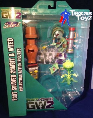 Dst Toys Plants Vs.  Zombies Weed Vs.  Soldier Zombie Action Figures 2pk