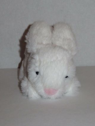 5 " Hallmark Plush White Bunny Rabbit Stuffed Animal Pink Ears Nose Soft Toy Baby