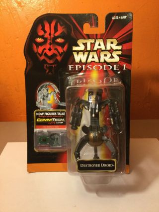 Star Wars Episode 1 Destroyer Droid Commtech Chip Hasbro 1999