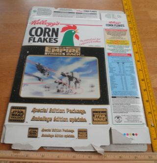 Star Wars Corn Flakes Canadian Cereal Box 3d Trilogy 1996 Empire Strikes Back