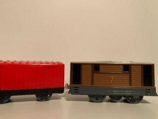 Thomas & Friends Trackmaster TALKING TOBY & TENDER Motorized Train Engine Car 3