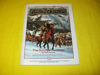 Fr5 The Savage Frontier Forgotten Realms Dungeons & Dragons Ad&d - 1 With 2 Maps