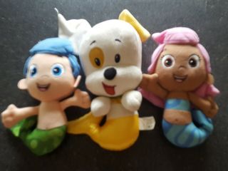 3pc/set Bubble Guppies Gil,  Molly & Bubble Puppy Plush Stuffed Doll/toy