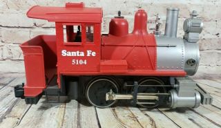 Lionel G - Scale 5104 Santa Fe 0 - 4 - 0 Engine Locomotive Train Car Red Silver As - Is