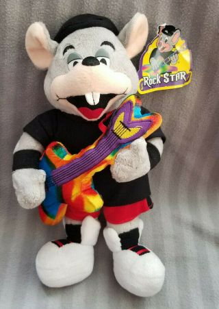 Chuck E Cheese Rock Star Mouse With Tie Dye Guitar Plush - 13 " W/tag