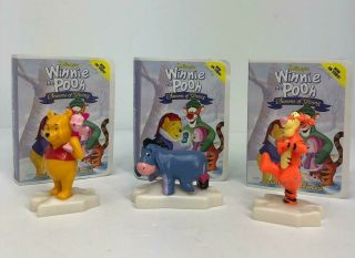 Disney Winnie The Pooh Figure Mcdonalds Happy Meal Toy Vhs Box 2000 Set Of 3