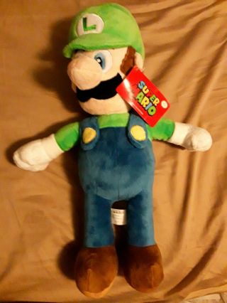 15 " Jumbo Mario Brothers Plush Nintendo Luigi