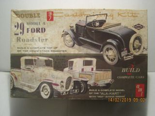 Amt 29 Ford Model A Roadster Ala - Kart T - 129 - 200 No Barcode Open