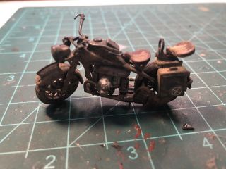 1 - Built 1/35 Ww2 German Painted Motorcycle Very Detailed