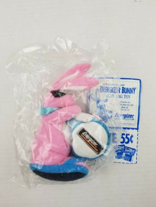 Vintage Energizer Bunny Bean Bag Plush Figure Doll Toy In Factory Bag