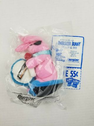 Vintage Energizer Bunny Bean Bag Plush Figure Doll Toy In Factory Bag 2