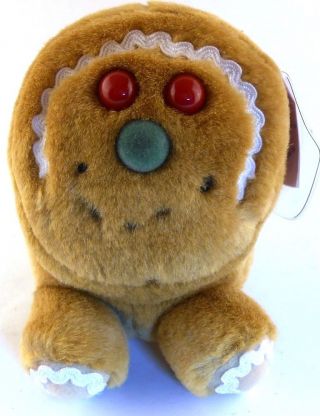 Spice Gingerbread Man Retired Puffkins Bean Bag Plush 1999 Swibco With Hang Tag