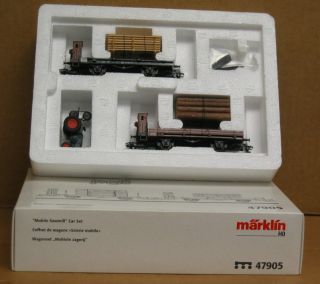 Marklin 47905 Ho " Mobile Sawmill " Car Set Set