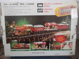 1995 Bright Musical Christmas Express Train Sound Anamation Light W/Box 183 8