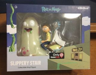 Kid Robot Rick And Morty Slippery Stair Gamestop Exclusive