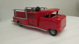 Vintage Structo Sfd Pumper Fire Truck Pressed Steel Toy Red