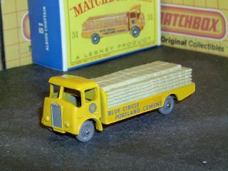 Matchbox Lesney Albion Chieftain Cement Lorry 51 A3 Gpw D - R Sc5 V/nm Crafted Box