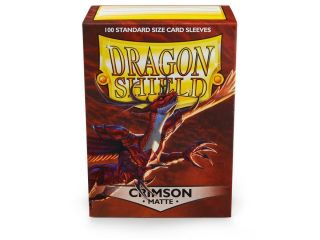 Crimson Matte Case Display Dragon Shield Standard Size Sleeves - 10 Packs