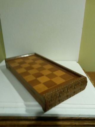 Hand Carved Vintage Made In Yugosalvia Chess Set Wooden