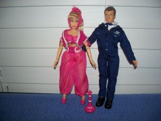 I Dream Of Jeannie,  Bottle & Major Nelson Mego Classic 8 " Dolls Action Figures