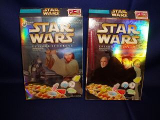 2005 Gen.  Mills Star Wars Episode Ii Cereal Boxes Editions 1 & 2