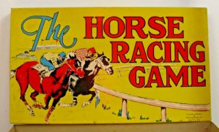 The Horse Racing Board Game Boxed 1930s Complete Milton Bradley