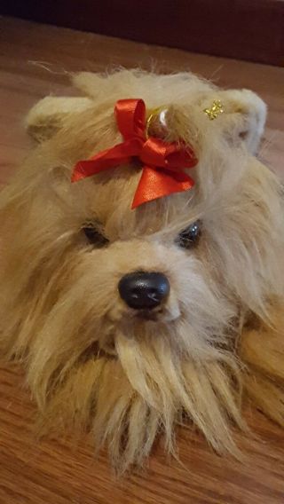 Yomiko Classics Yorkshire Terrier Yorkie Puppy Dog Plush Stuffed Animal Russ Bow