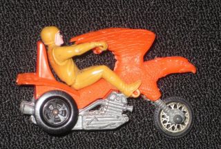 Vintage 1970 Hot Wheels Rrrumblers Orange Bald Eagle With Tan Rider No 5947