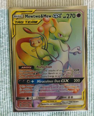 Pokemon Unified Minds Tag Team Card Mewtwo & Mew