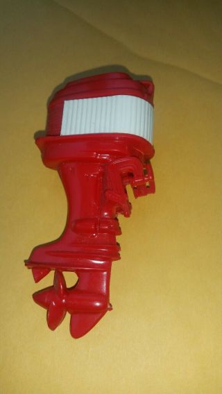 Vintage Tonka Red Plastic Outboard Boat Motor For Clipper Rare