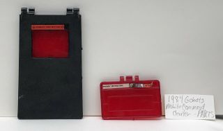 2 1984 Vintage Gobots Mobile Command Center Parts Enemy Detector Door Panels Red