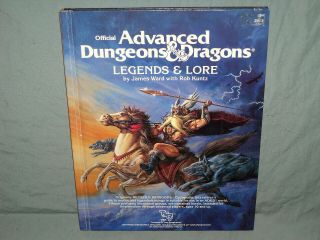 The Ad&d 1st Ed - Legends & Lore (rare 1983 Hardback And Exc -)