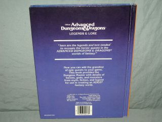 The AD&D 1st Ed - LEGENDS & LORE (RARE 1983 HARDBACK and EXC -) 3