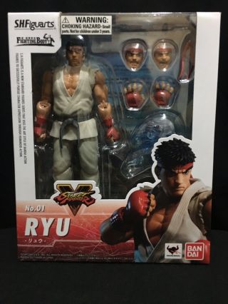 Bandai S.  H.  Figuarts Ryu Action Figure Street Fighter No.  01
