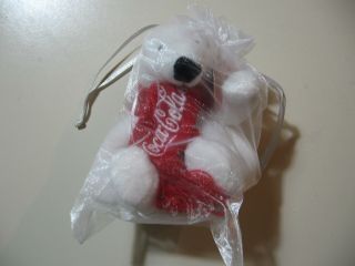 4 " Plush Polar Bear Doll,  Made By Coca Cola,