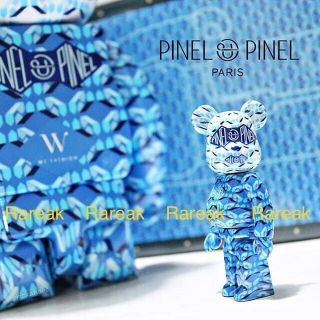 Medicom Be@rbrick 2019 Macau Wf Fashion Pinel Et Pinel 100 Blue Bearbrick 1pc