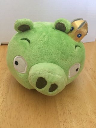 Angry Birds Green Pig W/ Crown Plush 5 " Stuffed Animal Commonwealth Faint Sound