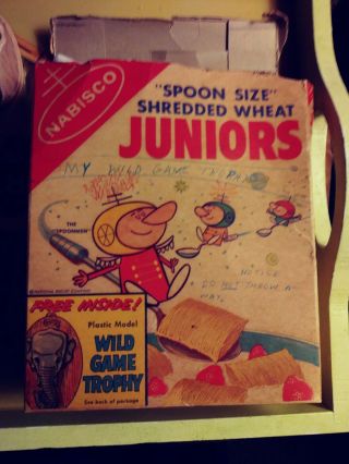Rare Vintage 1950s Nabisco Cereal Box,  10 - Wild Game Trophy - All 10
