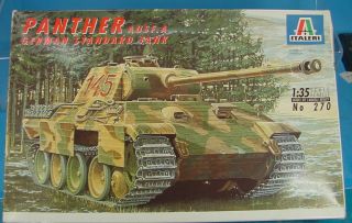 1/35 Scale Italeri 270 German Panther Ausf.  A Standard Tank Plastic Model Kit