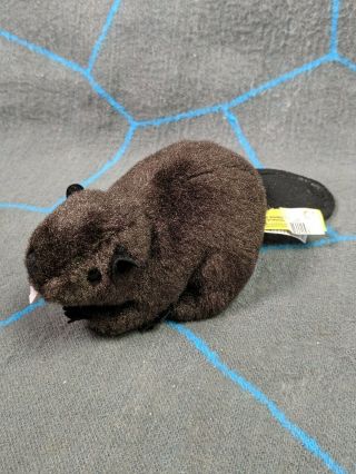 Folkmanis Mini Beaver Finger Puppet Plush Toy Stuffed Animal