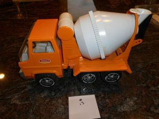 Vintage Tonka Cement Mixer Truck Yellow/Orange w/ 6 Wheels 4